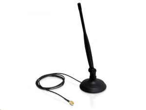 DeLock RP-SMA WLAN 4 dBi Antenna mágneses állvánnyal és hajlékony szerkezettel (88413)